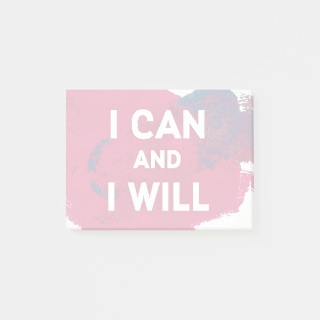 I Can and I Will Post-it Notes (Front)