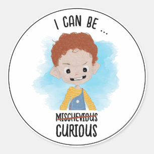 I Can Be Curious Classic Round Sticker