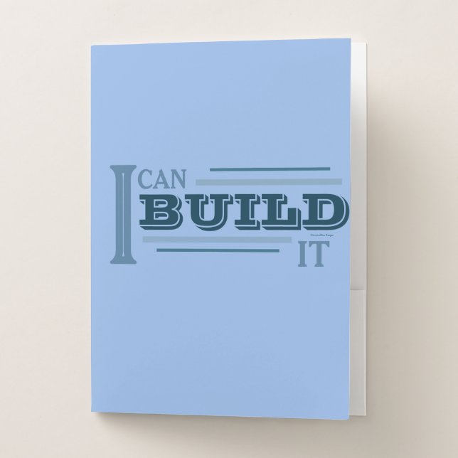 I Can Build It (Blue)  Pocket Folder (Front)