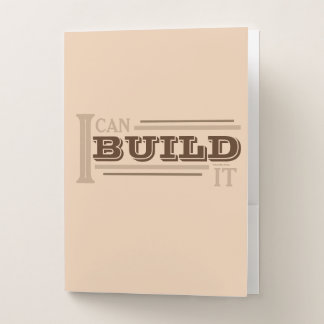 I Can BUILD It (Tan) Pocket Folder