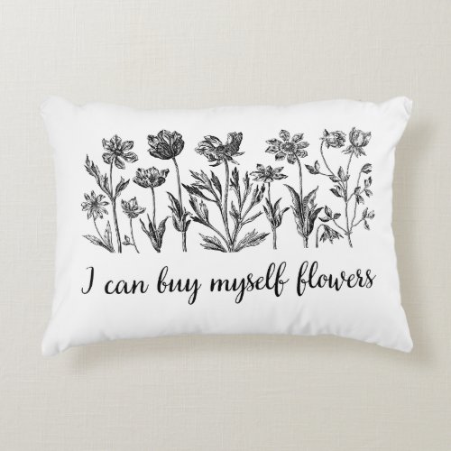 I can buy myself flowers  tote bag accent pillow