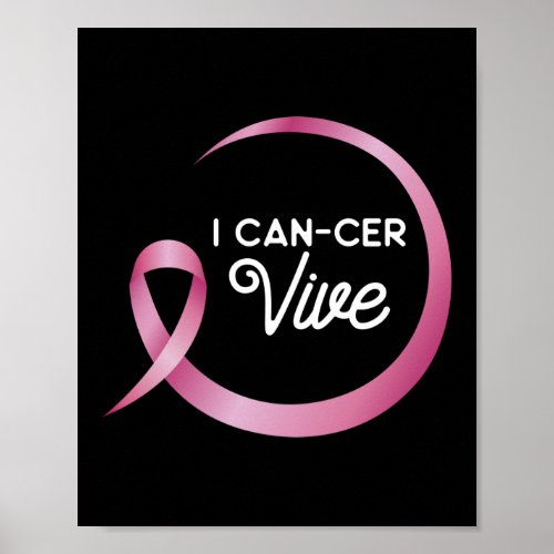 I Can_cer Vive Survivor Breast Cancer Awareness Poster