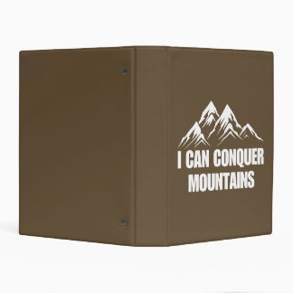 I Can Conquer Mountains Inspirational Quote Mini Binder