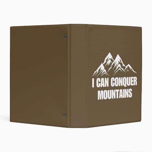 I Can Conquer Mountains Inspirational Quote Mini Binder (Background)