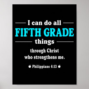 I Can Do All Fifth Grade Things - Inspirational Te Poster