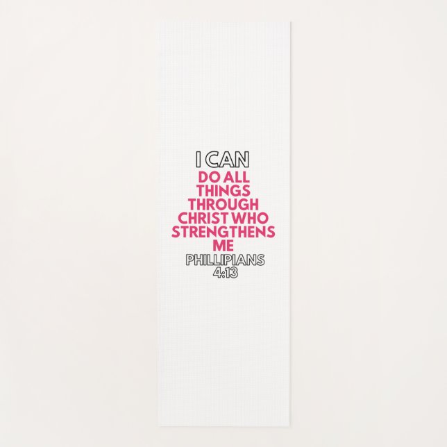 I CAN DO ALL THING S THROUGH CHRIST YOGA MAT (Front)