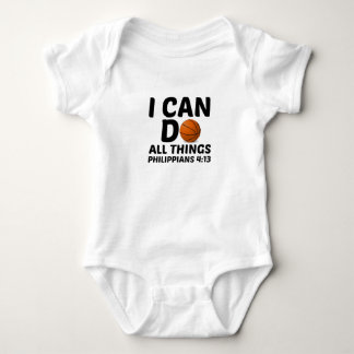 I CAN DO ALL THINGS BASKETBALL BABY BODYSUIT