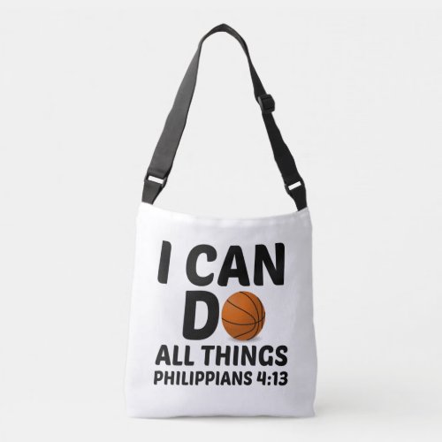 I CAN DO ALL THINGS BASKETBALL CROSSBODY BAG