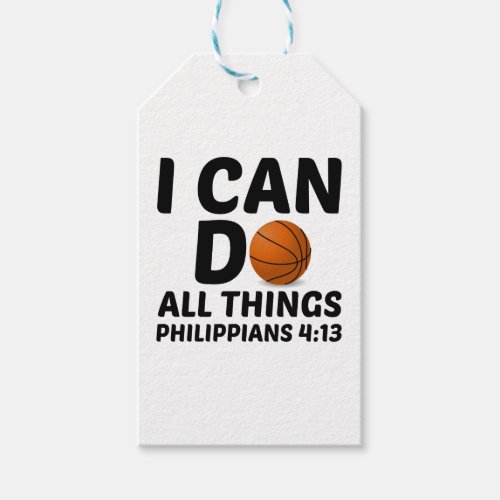 I CAN DO ALL THINGS BASKETBALL GIFT TAGS