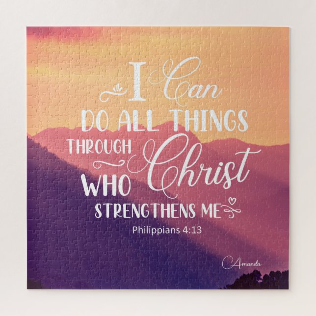 I Can Do all things Bible Christian jigsaw puzzle (Vertical)