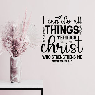 I Can Do All things Bible Scripture Verse Wall Decal