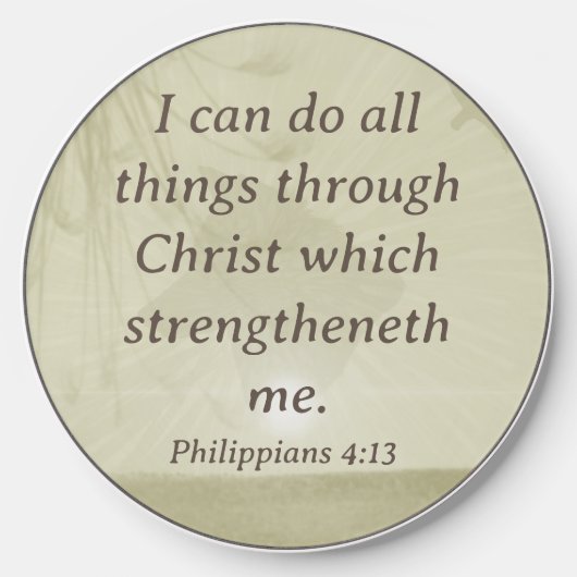 I Can Do All Things Bible Scripture Wireless Charger (Front)