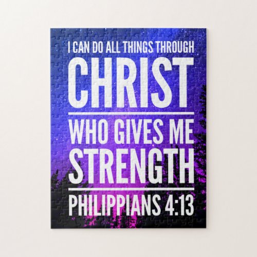I Can Do All Things Bible Verse Christian Jigsaw Puzzle