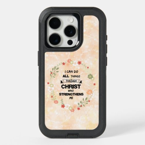 I Can Do All Things Bible Verse iPhone 15 Pro Case