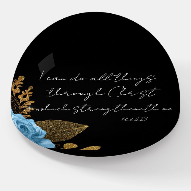 I Can Do All Things Bible Verse Paperweight (Angled)