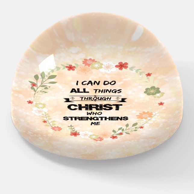 I Can Do All Things Bible Verse Paperweight (Angled)