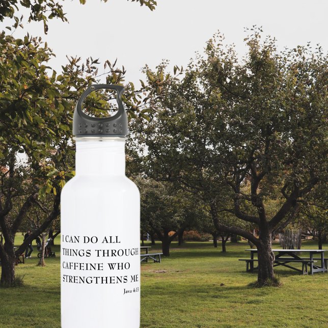 I Can Do All Things Caffeine Stainless Steel Water Bottle (Creator Uploaded)