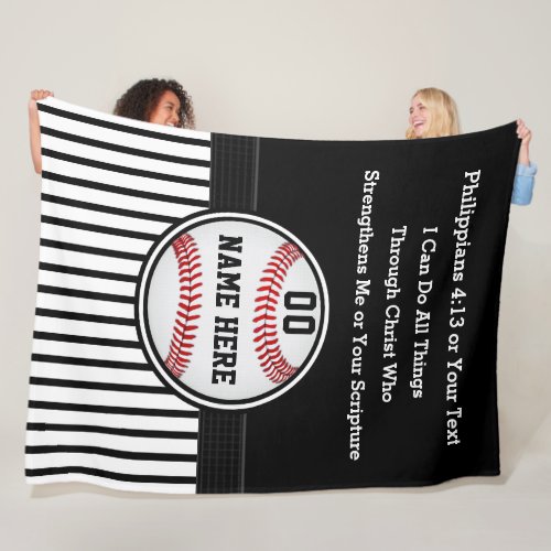 I Can Do All Things Christian Baseball Gifts Fleece Blanket