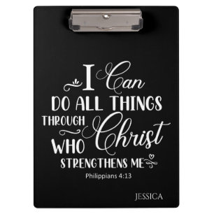 I Can Do All things Christian Bible Clipboard