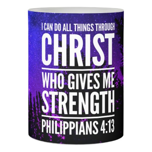 I Can Do All Things Christian Bible Verse Flameless Candle