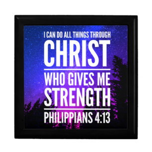I Can Do All Things Christian Bible Verse Gift Box
