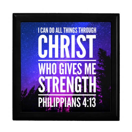 I Can Do All Things Christian Bible Verse Gift Box