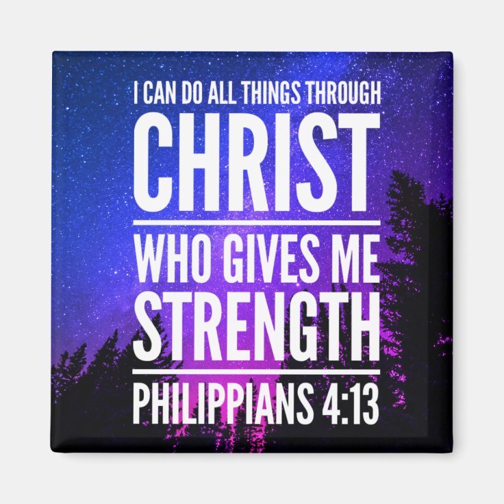 I Can Do All Things Christian Bible Verse Magnet | Zazzle
