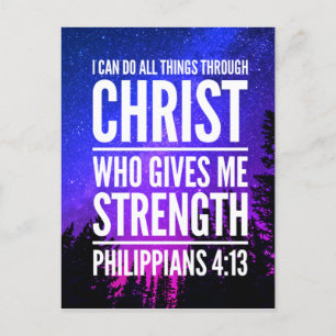 I Can Do All Things Christian Bible Verse Postcard