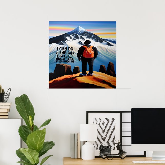 I Can Do All Things Christian Motivational Poster (Home Office)
