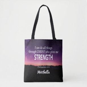 I CAN DO ALL THINGS Christian Tote Bag