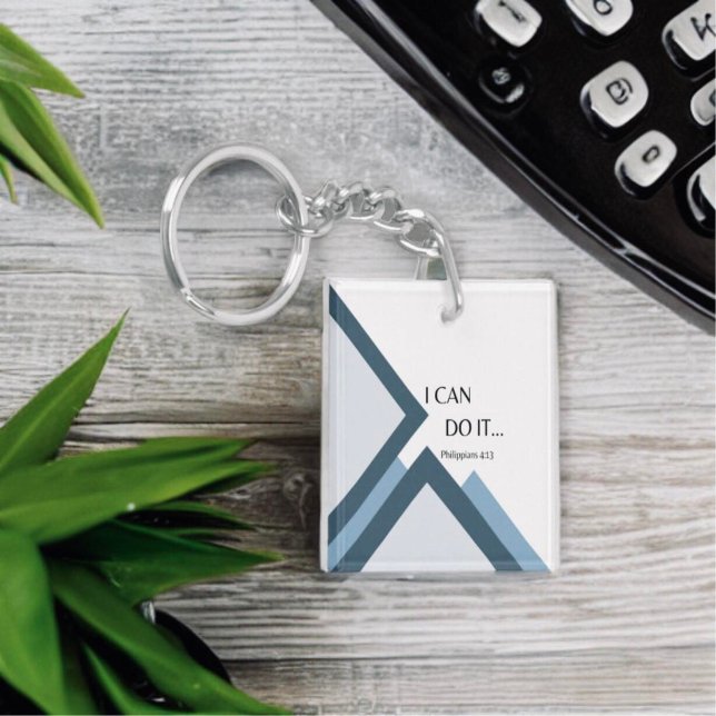 I can do all things Double-sided Square Keychain (Creator Uploaded)