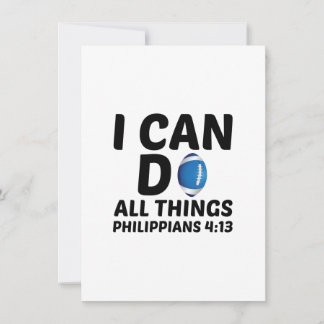 I CAN DO ALL THINGS FOOTBALL NOTE CARD