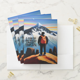 I Can Do All Things Motivational Pocket Folder