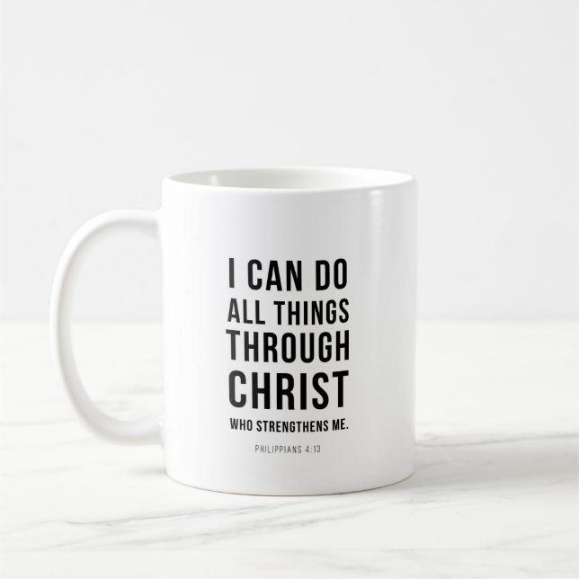 I Can Do All Things Philippians 4:13 Coffee Mug (Left)