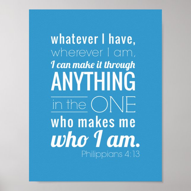 I can do all things, Philippians 4:13 Poster (Front)