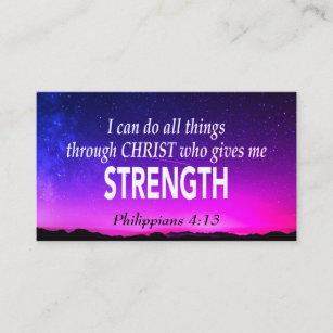 I CAN DO ALL THINGS   Philippians 4:13   Scripture Business Card