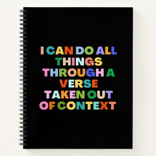 I Can Do All Things Through A Verse Taken Out Notebook