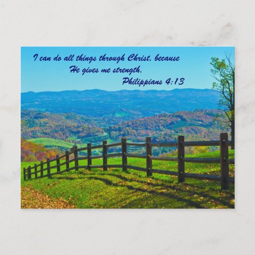 I can do all things through Christ because he giv Postcard