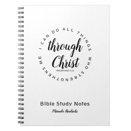 I Can Do All Things Through Christ Bible Study Notebook