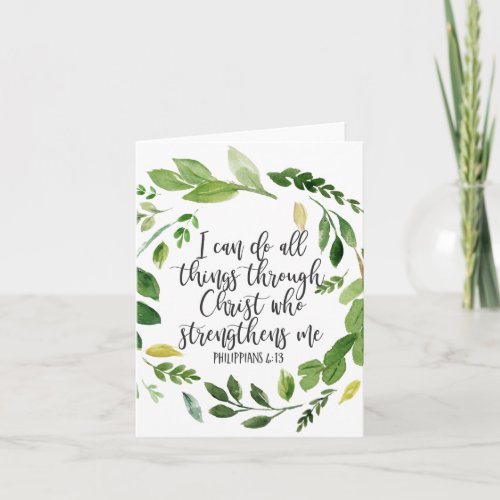 I can do all things through Christ Bible Verse Card