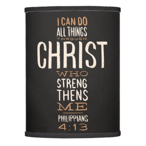 I Can Do All Things Through Christ Bible Verse Lamp Shade