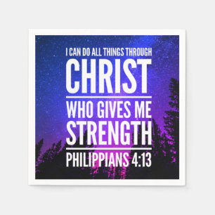 I Can Do All Things Through Christ Bible Verse Napkins