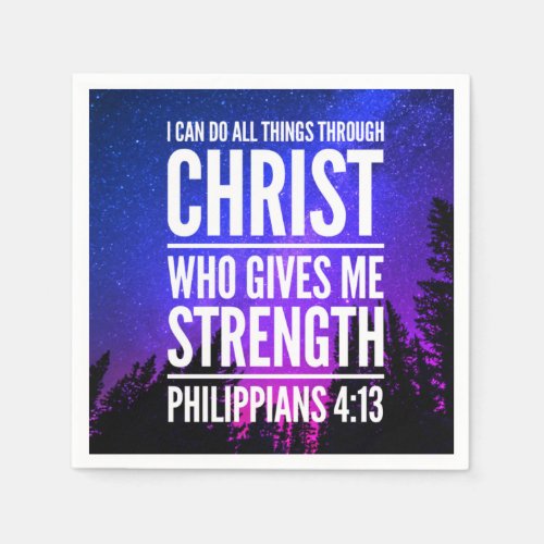 I Can Do All Things Through Christ Bible Verse Napkins