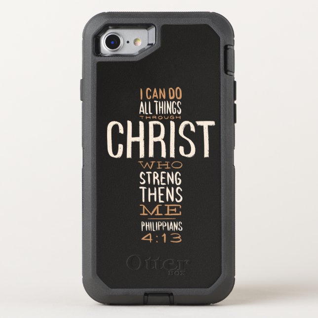 I Can Do All Things Through Christ Bible Verse Otterbox iPhone Case (Back)