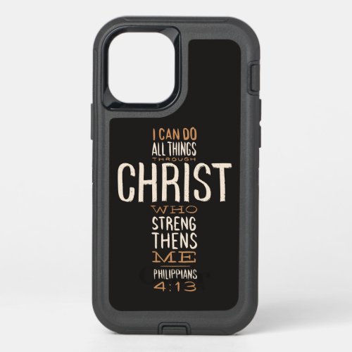 I Can Do All Things Through Christ Bible Verse OtterBox Defender iPhone 12 Pro Case