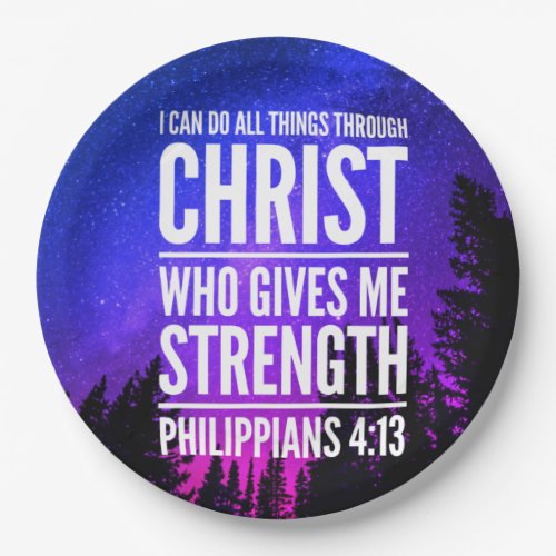 I Can Do All Things Through Christ Bible Verse Paper Plates