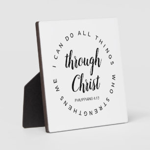 I Can Do All Things Through Christ Bible Verse Plaque