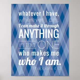 I Can Do All Things Through Christ Bible Verse Poster