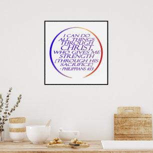 I can do all things through Christ Bible Verse Poster