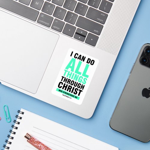 I can do all things through christ bible verse sticker